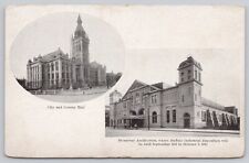 Vtg Post Card Multi View City & County Hall/Broadway Auditorium Buffalo NY A145 picture