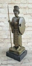 100% Solid Bronze Sculpture Middle East Artifact King Cyrus Figurine Figure Dtat picture