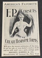 1897 Print Ad F P Corsets Create Handsome Form America's Favorite Birdsey Somers picture