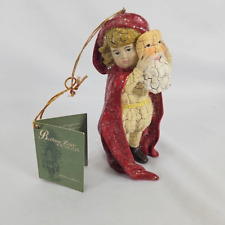 Bethany Lowe Little Girl With Santa Mask Christmas Ornament Resin 5
