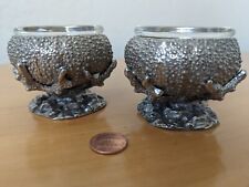 Au Bain Marie Paris, pair of pewter salt cups picture