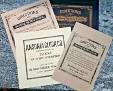 ANSONIA CLOCK LABELS FOR ANTIQUE CLOCK RESTORATION 5 STYLES picture