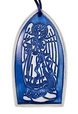 Blue Angel Ceramic Christmas Holiday Ornament Vtg Signed 1995 Day H5.5” x L3” picture