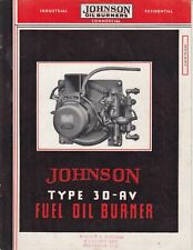 VINTAGE TYPE 30-AV JOHNSON OIL BURNERS BROCHURE 1948 picture