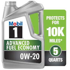 5 Quart Mobil 1 Advanced Fuel Economy Full Synthetic Motor Oil 0W-20, NEW picture