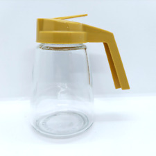 Vintage Federal Housewares Fedco Glass Syrup Dispenser Pitcher Yellow Chicago picture