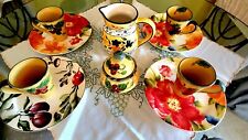 plates cups set of 4 pc vintage picture