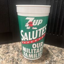 Vintage Rare 7-UP “salutes Our Military Families” 6.75” Plastic Cup. RARE picture