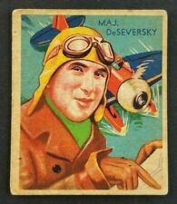 Vintage 1934 Major DeSeversky National Chicle Sky Birds Card #91 HIGH NUMBER picture
