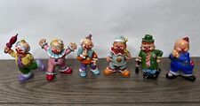 Lot of 6 Vintage 1984 Enesco Miniature Plastic Clown Figures 2.5” (F) picture