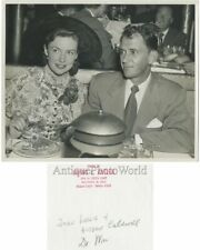 Joan Leslie actress with husband dining vintage photo picture