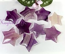 Wholesale Lot 9 Pcs Natural Magenta Fluorite Crystal Stars Healing Energy picture