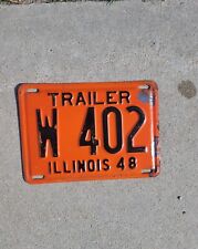 Illinois Trailer License Plate 1948 W 402 picture