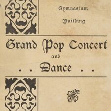 1895 Grand Pop Concert Dance Danforth Hodgdon's Orchestra Harvard Cambridge MA picture
