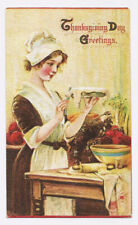 Thanksgiving Greeting Postcard Baking Cooking picture