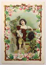 Antique Victorian Era Griswold's Aa Aa Coffee Embossed Illustrated Trading Card picture