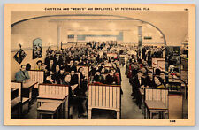 St. Petersburg FL-Florida, Webb's Drug Store Cafeteria, 400 Employees, Postcard picture
