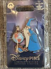 Merlin and Archimedes Owl Pin The Sword in the Stone 60th Anniv Globe LE of 2000 picture