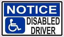 3.5in x 2in Notice Disabled Driver Sticker Car Truck Vehicle Bumper Decal picture