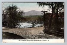 Cornish NH-New Hampshire, Old Toll Bridge, Mountain, Antique, Vintage Postcard picture
