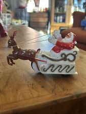 Vintage Elmar Santa And Reindeer Friction Toy-Working, Hong Kong, A-9 picture