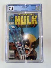 Incredible Hulk #340 CGC 7.5 NEWSTAND Marvel Comics 1988 WHITE Pages Wolverine picture