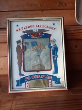 VTG Reverse Glass Painting Advertising Complimenter Picture 40's 50's PLEDGE  picture