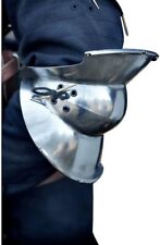 Medieval Elbow Milanese Couters – Polished Steel, Silver, Adult Halloween knight picture
