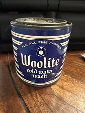 Old Vintage Woolite Cold Water Wash Tin Can picture