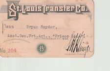 1898 St. Louis Transfer Co.annual pass picture