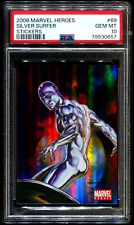 2008 Panini Marvel Heroes - SILVER SURFER  #69 - Stickers - PSA 10 GEM MINT. picture
