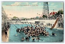 c1910's Swimming Pool Forest Park Highlands St. Louis Missouri MO Postcard picture