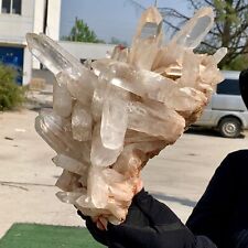 13.5LB Natural Large Himalayan quartz cluster white crystal ore Earth specimen picture