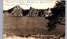 HIAWATHA LAKE RED FEATHER COLORADO 1940s real photo postcard rppc co antique picture