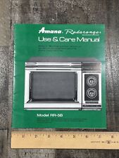 Vintage Amana Radarange Microwave Oven Use & Care Manual Model RR-5B RR5B 1981 picture