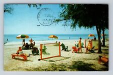 Clearwater Beach FL-Florida, Relaxing In The Sun, Vintage c1963 Postcard picture