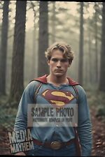 Handsome man in Superhero costume in woods Print 4x6 Gay Interest Photo #144 picture