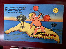 c1940’s I’m Enjoying Myself In Florida Vintage Postcard picture