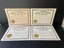 4 Vtg W.R. Harris Notary Public Certificates ~ 1930's/40's ~ State of Oklahoma ~ picture