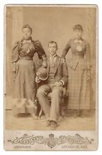 1880s African American Affluence Bleeding Kansas Studio Cabinet Photo picture