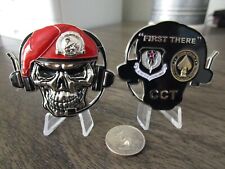 USAF AFSOC CCT Special Forces Combat Control Team Beret Skull Challenge Coin picture