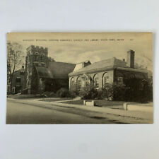 Postcard Maine South Paris ME Methodist Episcopal Deering Church Library 1920s picture