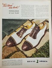 Lot of 2 Vintage 1945 Regal Shoes Print Ads Ephemera Art Decor picture