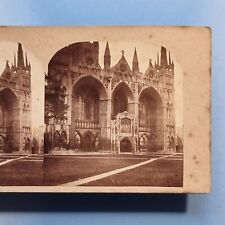 Peterborough 3D Stereoview C1865 Real Photo Cathedral Green Cambridgeshire picture