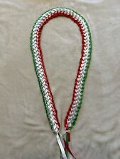 Graduation Lei 3 Color Double Braided  Satin Ribbon Red Green White Mexico Italy picture