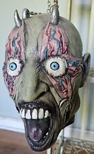 Life Size Realistic Latex CHAINED EYELIDS SEVERED HEAD Creepy Horror Prop (G5c) picture