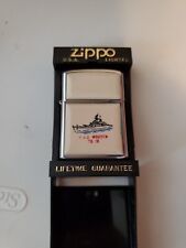 Vintage USS WORDEN CG-18 WHITE And CHROME Zippo Lighter picture