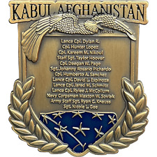 Kabul Afghanistan Final Inspection Memorial Challenge Coin Marines Navy August 2 picture