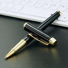 Luxury Le Grande Series Bright Black + Gold Clip 0.7mm Rollerball Pen picture
