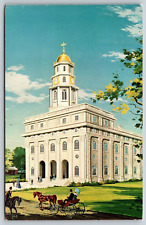 Postcard Nauvoo Temple, Church of Latter Day Saints,Illinois VTG UNPosted picture